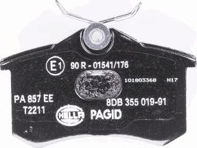 HELLA PAGID 8DB 355 019-911 - Komplet Pločica, disk-kočnica www.molydon.hr