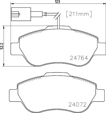 HELLA PAGID 8DB 355 019-921 - Komplet Pločica, disk-kočnica www.molydon.hr