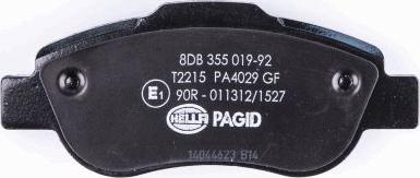 HELLA PAGID 8DB 355 019-921 - Komplet Pločica, disk-kočnica www.molydon.hr