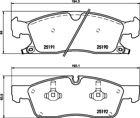 HELLA PAGID 8DB 355 019-551 - Komplet Pločica, disk-kočnica www.molydon.hr