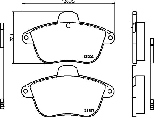 HELLA PAGID 8DB 355 019-081 - Komplet Pločica, disk-kočnica www.molydon.hr