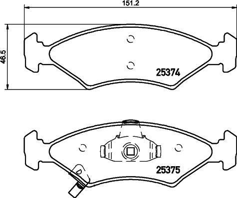 HELLA PAGID 8DB 355 019-891 - Komplet Pločica, disk-kočnica www.molydon.hr