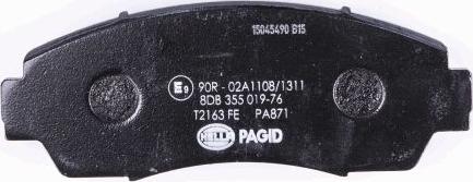 HELLA PAGID 8DB 355 019-761 - Komplet Pločica, disk-kočnica www.molydon.hr