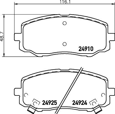 HELLA PAGID 8DB 355 014-901 - Komplet Pločica, disk-kočnica www.molydon.hr