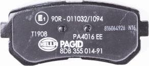 HELLA PAGID 8DB 355 014-911 - Komplet Pločica, disk-kočnica www.molydon.hr