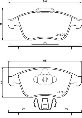 HELLA PAGID 8DB 355 014-591 - Komplet Pločica, disk-kočnica www.molydon.hr