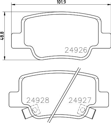 HELLA PAGID 8DB 355 014-891 - Komplet Pločica, disk-kočnica www.molydon.hr