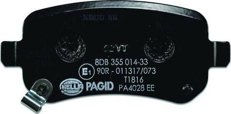 HELLA PAGID 8DB 355 014-331 - Komplet Pločica, disk-kočnica www.molydon.hr