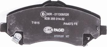 HELLA PAGID 8DB 355 014-321 - Komplet Pločica, disk-kočnica www.molydon.hr