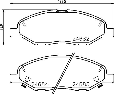 HELLA PAGID 8DB 355 014-371 - Komplet Pločica, disk-kočnica www.molydon.hr