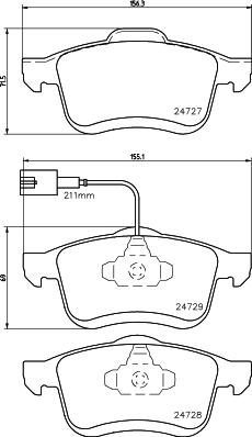 HELLA PAGID 8DB 355 014-241 - Komplet Pločica, disk-kočnica www.molydon.hr