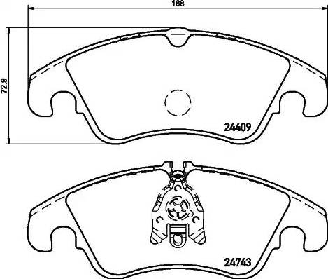 HELLA PAGID 8DB355015941 - Komplet Pločica, disk-kočnica www.molydon.hr