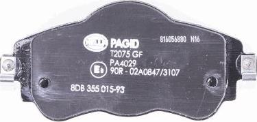 HELLA PAGID 8DB 355 015-931 - Komplet Pločica, disk-kočnica www.molydon.hr