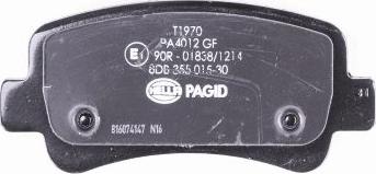 HELLA PAGID 8DB 355 015-301 - Komplet Pločica, disk-kočnica www.molydon.hr