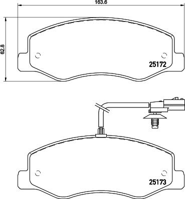 HELLA PAGID 8DB 355 015-311 - Komplet Pločica, disk-kočnica www.molydon.hr