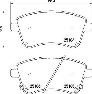 HELLA PAGID 8DB 355 015-331 - Komplet Pločica, disk-kočnica www.molydon.hr