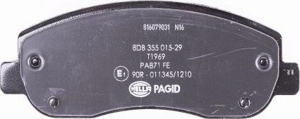 HELLA PAGID 8DB 355 015-291 - Komplet Pločica, disk-kočnica www.molydon.hr