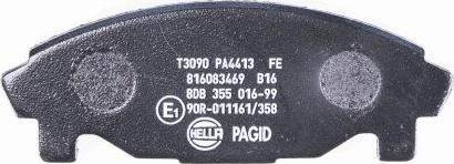 HELLA PAGID 8DB 355 016-991 - Komplet Pločica, disk-kočnica www.molydon.hr