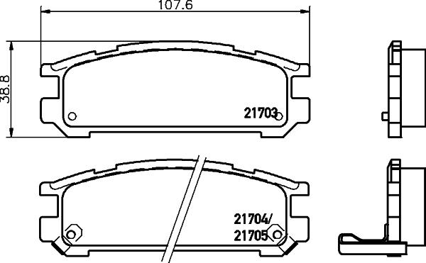 HELLA PAGID 8DB 355 016-491 - Komplet Pločica, disk-kočnica www.molydon.hr