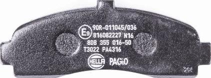 HELLA PAGID 8DB 355 016-501 - Komplet Pločica, disk-kočnica www.molydon.hr