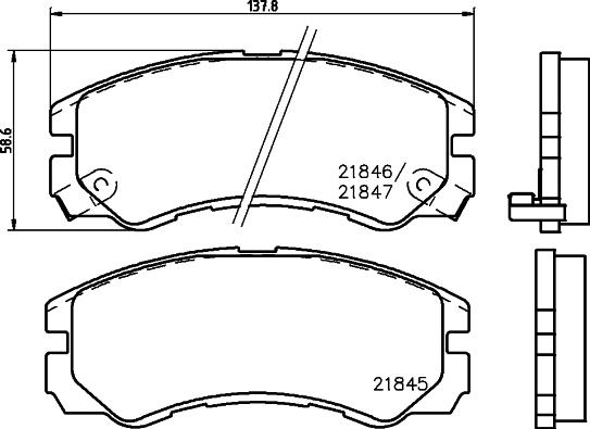 HELLA PAGID 8DB 355 016-611 - Komplet Pločica, disk-kočnica www.molydon.hr