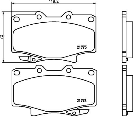 HELLA PAGID 8DB 355 016-871 - Komplet Pločica, disk-kočnica www.molydon.hr