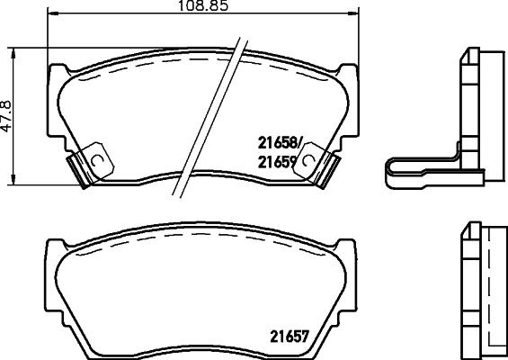 HELLA PAGID 8DB 355 045-011 - Komplet Pločica, disk-kočnica www.molydon.hr