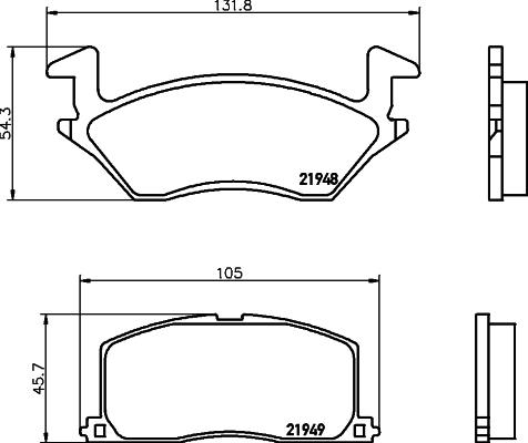 HELLA PAGID 8DB 355 016-781 - Komplet Pločica, disk-kočnica www.molydon.hr