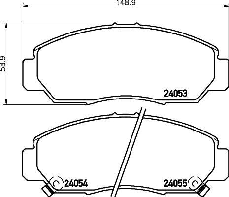 HELLA PAGID 8DB 355 010-981 - Komplet Pločica, disk-kočnica www.molydon.hr