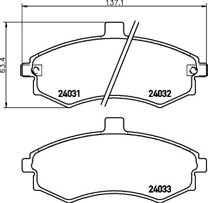 HELLA PAGID 8DB 355 010-481 - Komplet Pločica, disk-kočnica www.molydon.hr