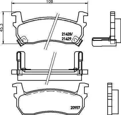 HELLA PAGID 8DB 355 010-421 - Komplet Pločica, disk-kočnica www.molydon.hr