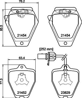 HELLA PAGID 8DB 355 010-191 - Komplet Pločica, disk-kočnica www.molydon.hr