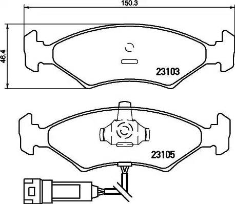 HELLA PAGID 8DB 355 010-301 - Komplet Pločica, disk-kočnica www.molydon.hr