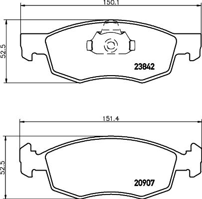 HELLA PAGID 8DB 355 010-321 - Komplet Pločica, disk-kočnica www.molydon.hr