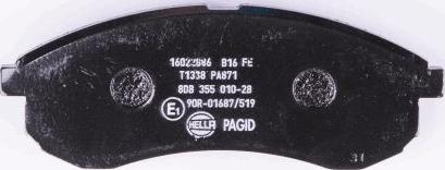 HELLA PAGID 8DB 355 010-281 - Komplet Pločica, disk-kočnica www.molydon.hr