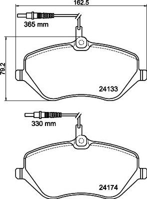 HELLA PAGID 8DB 355 011-491 - Komplet Pločica, disk-kočnica www.molydon.hr