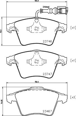 HELLA PAGID 8DB 355 011-441 - Komplet Pločica, disk-kočnica www.molydon.hr