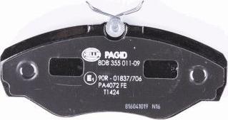 HELLA PAGID 8DB 355 011-091 - Komplet Pločica, disk-kočnica www.molydon.hr