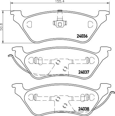 HELLA PAGID 8DB 355 011-061 - Komplet Pločica, disk-kočnica www.molydon.hr