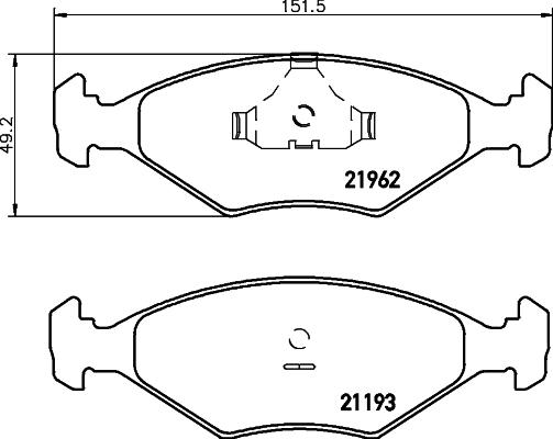 HELLA PAGID 8DB 355 011-031 - Komplet Pločica, disk-kočnica www.molydon.hr