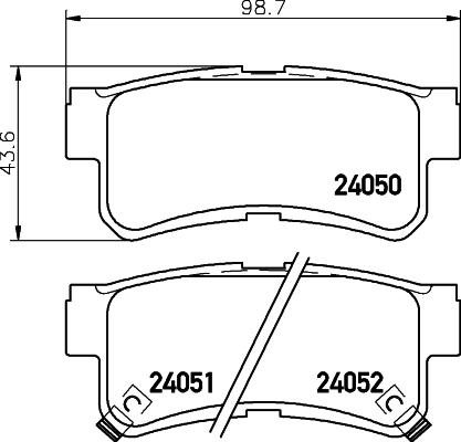 HELLA PAGID 8DB 355 011-151 - Komplet Pločica, disk-kočnica www.molydon.hr