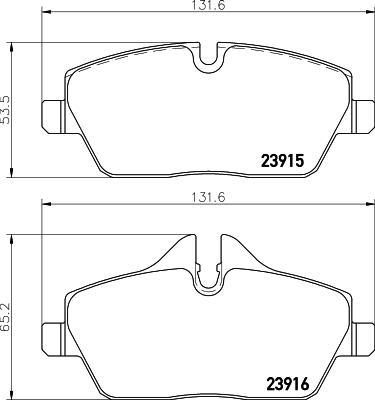 HELLA PAGID 8DB 355 011-261 - Komplet Pločica, disk-kočnica www.molydon.hr