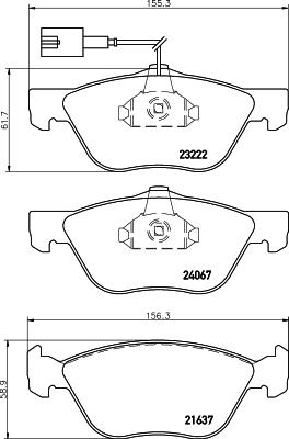 HELLA PAGID 8DB 355 011-211 - Komplet Pločica, disk-kočnica www.molydon.hr