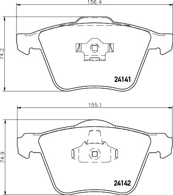 HELLA PAGID 8DB 355 011-721 - Komplet Pločica, disk-kočnica www.molydon.hr