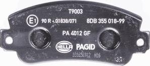 HELLA PAGID 8DB 355 018-991 - Komplet Pločica, disk-kočnica www.molydon.hr