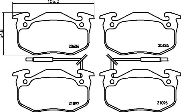 HELLA PAGID 8DB 355 018-941 - Komplet Pločica, disk-kočnica www.molydon.hr