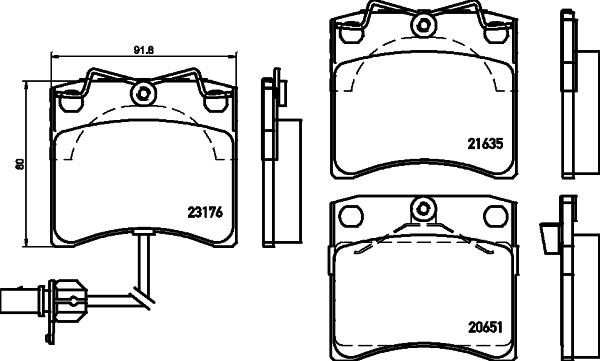 HELLA PAGID 8DB 355 018-521 - Komplet Pločica, disk-kočnica www.molydon.hr