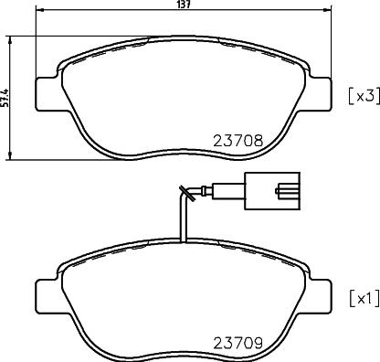 HELLA PAGID 8DB 355 018-831 - Komplet Pločica, disk-kočnica www.molydon.hr