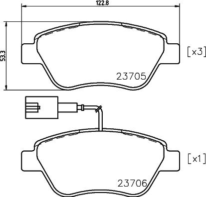 HELLA PAGID 8DB 355 018-821 - Komplet Pločica, disk-kočnica www.molydon.hr