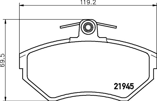 HELLA PAGID 8DB 355 018-251 - Komplet Pločica, disk-kočnica www.molydon.hr